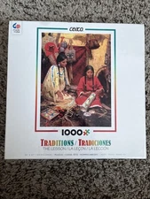 CEACO TRADITIONS THE LESSON PUZZLE 1000 PIECE JIGSAW NATIVE AMERICANS   NEW