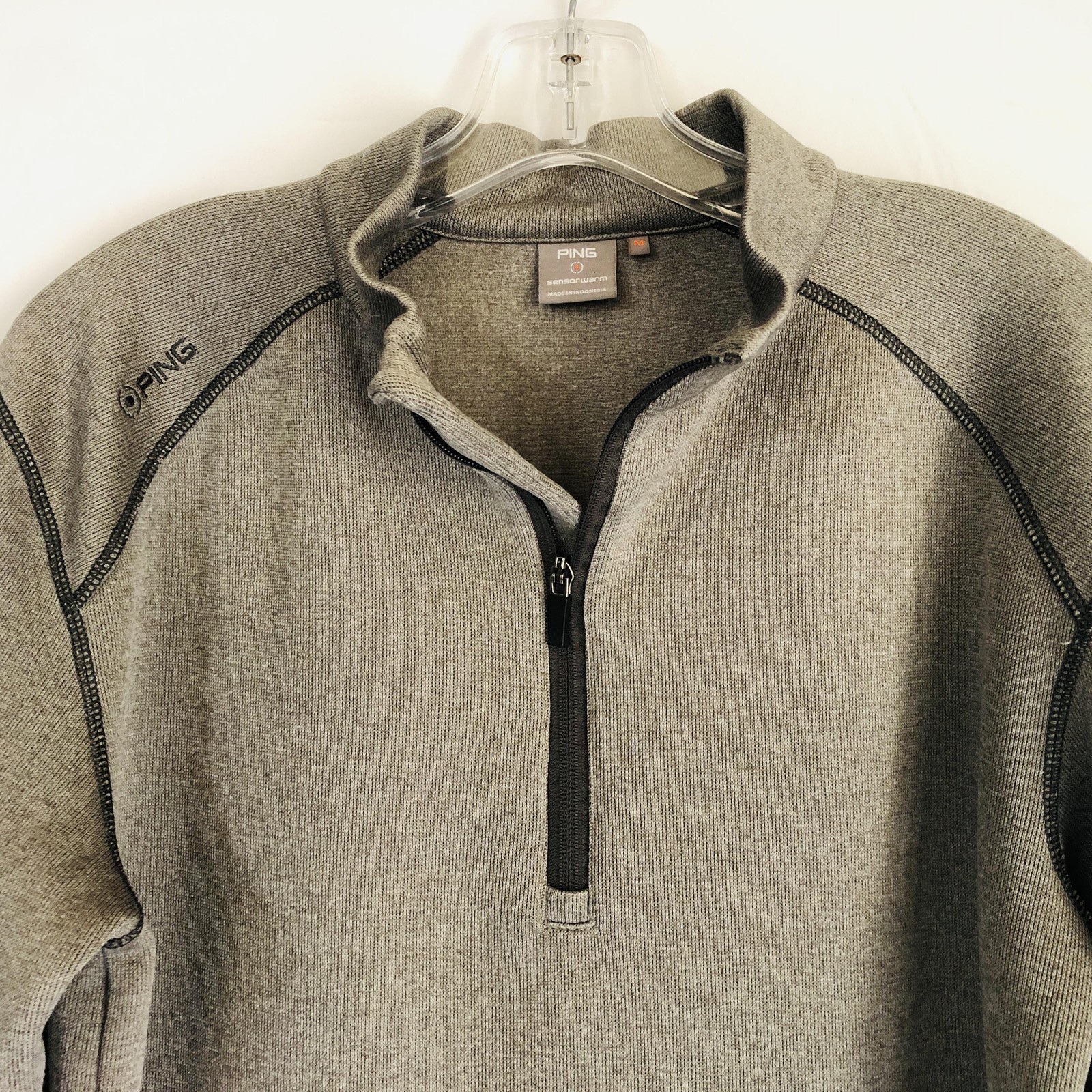 PING Pullover Mens Medium Gray SensorWarm Quarter… - image 2