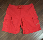 Patagonia Men's Board Shorts Swim Bottom Red Solid Drawstring Pockets Size 34 — photo 1