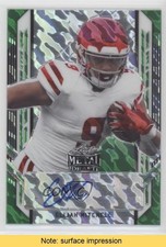 2021 Leaf Metal Draft Portrait Green Marble /10 Elijah Mitchell Auto READ 08hm
