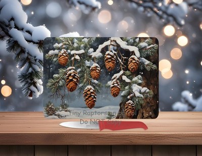 Tempered Glass Cutting Board~Winter Pines ~11 x 8~FREE shipping~ CHOICE~ gifts