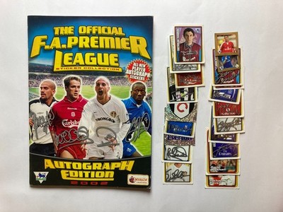 Merlin FA Premier League 2002 Autogramm Edition Stickeralbum + lose Sticker
