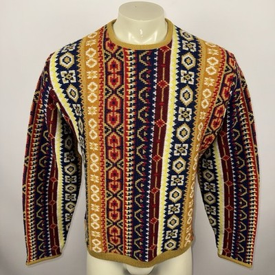 Vtg Campus Sweater Mens XL 60s 70s Expression Shirt Hippie Disco Mod Boho USA