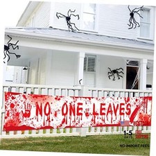 Halloween Bloody Banner Yard Sign, Halloween Handprint Scary Party Decorations