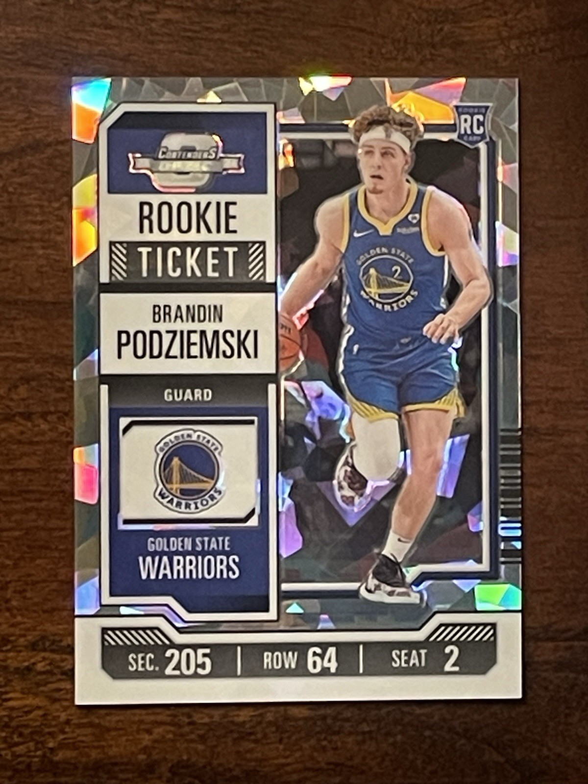 2023-24 Contenders Optic - BRANDIN PODZIEMSKI - Cracked Ice Rc Rookie Ticket /23