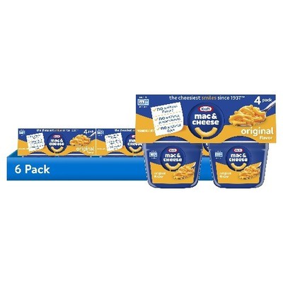 (6 pack) Kraft Mac and Cheese, 4 Cups, for Easy Dinner or Dinner Sides