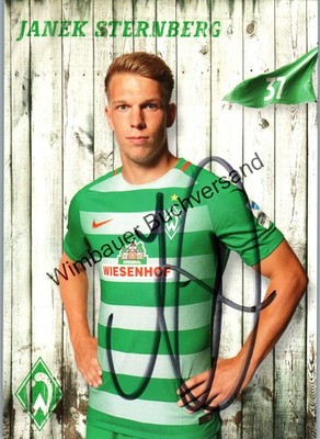 Original Autogramm Janek Sternberg Werder Bremen /// Autogramm Autograph  262373