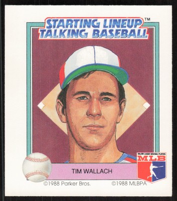 1988 Starting Lineup Talking Baseball Tim Wallach Card #16 - Montreal Expos