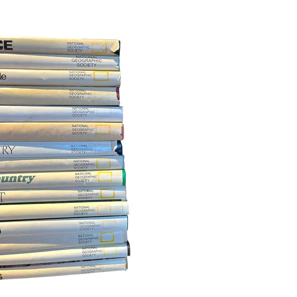 Vintage National Geographic Society Hardcover Books Lot of 15 Home School Foto 3 de 4