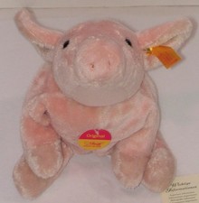Steiff Pink Pig Plush Stuffed Animal Soft Collectible Toy with Yellow Ear Tag