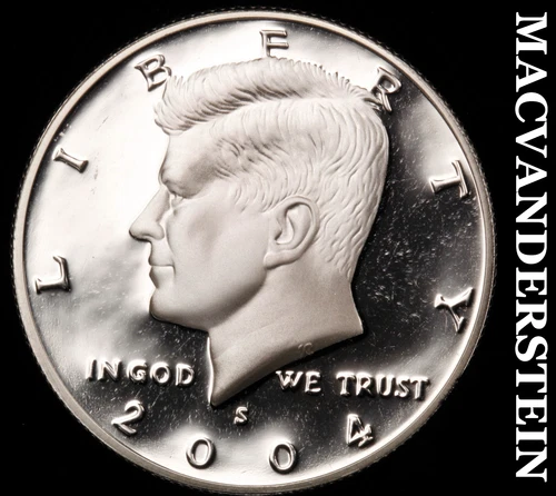 2004-S Silver Kennedy Half Dollar-Choice Gem Proof Lustrous No Reserve #i3113