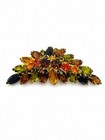 VTG Juliana Style Fall Rhinestone Brooch Earrings Set Amber Green Topaz Navette — photo 3