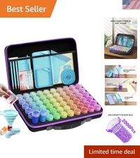 Diamond Art Storage Box with 60 Containers Bead Organizer with Tools for Adults
