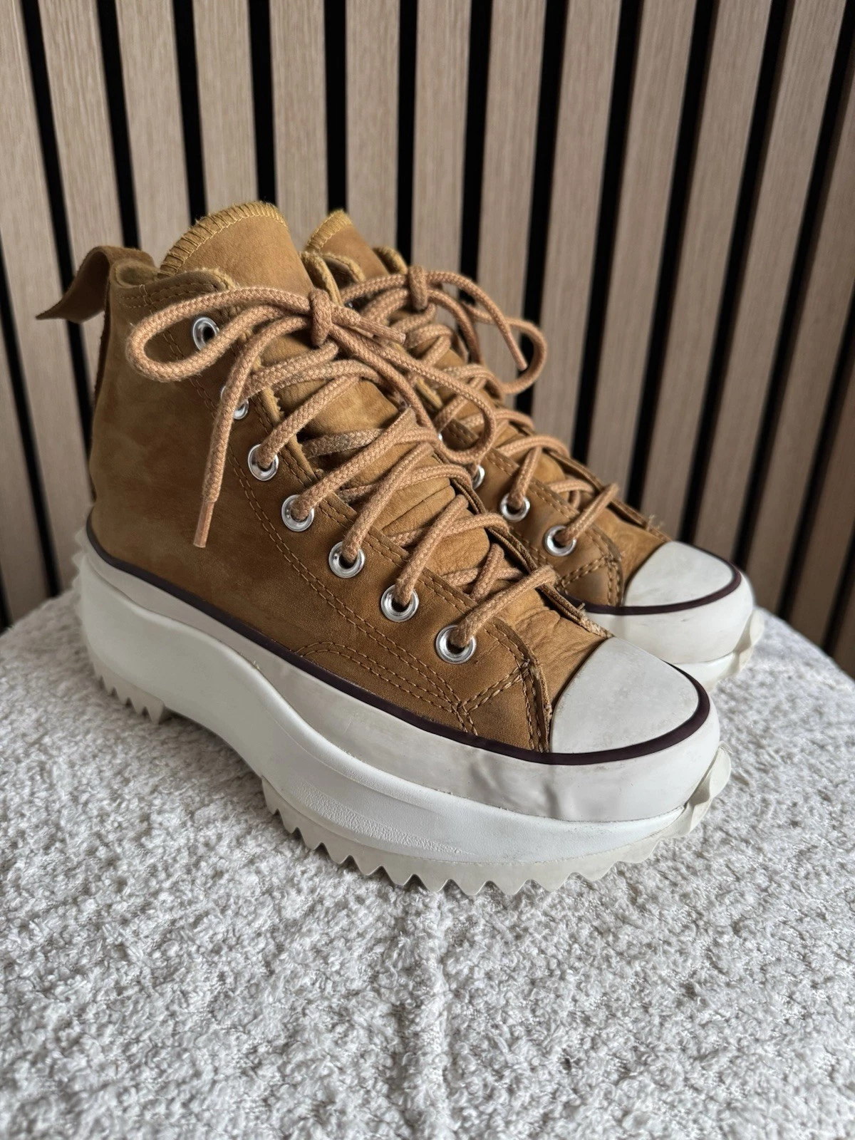 Sneakers alte Converse Run Star Hike platform donna taglia UK 3 5