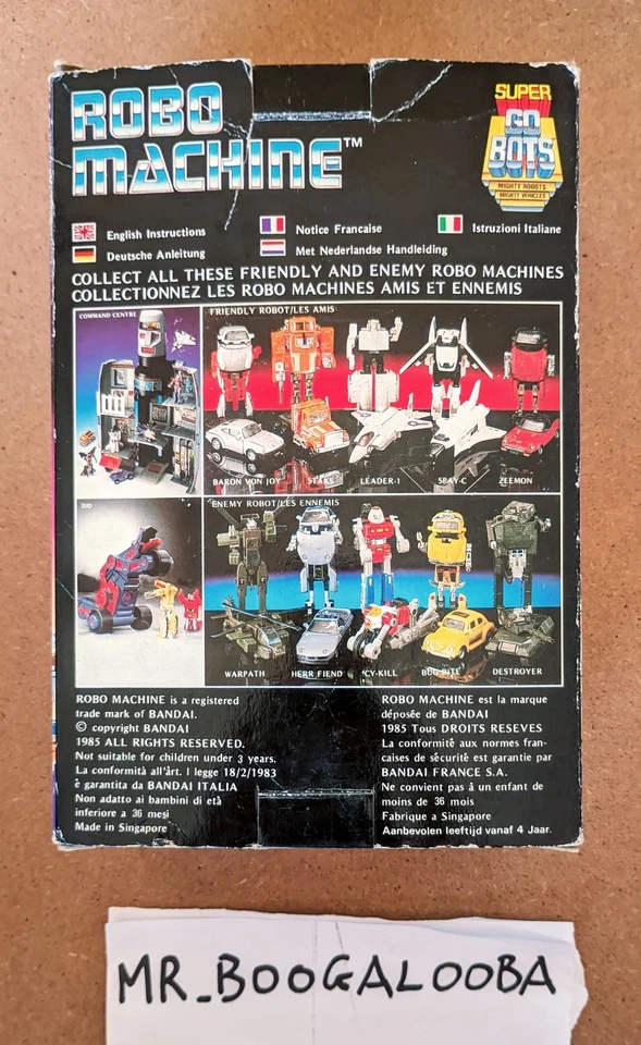 Bandai 1984 Robo Machine Super Go-Bots Cy-Kill MIB COMPLETE - Imagen 4 de 4