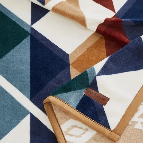 Pendleton Tiro de Felpa Reversible 50 x 70 Sabana Rayas Poliéster Nuevo ENVÍO GRATUITO Foto 4 de 4