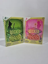 2 x General Mills Wicked Cereal Glinda Good Berry & Elphaba Carmel Apple