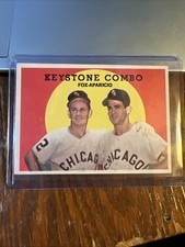 Nellie Fox Luis Aparicio 1959 Topps Keystone Combo #408 HOF EX Range White Sox
