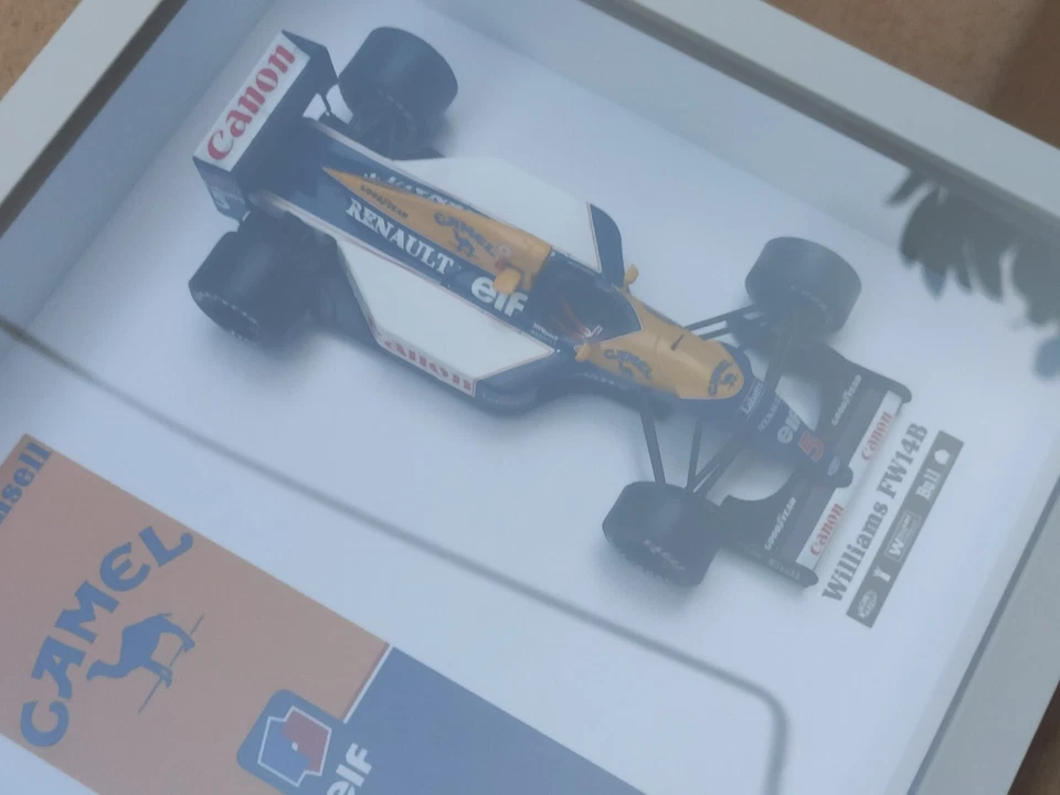 Williams FW14B 1992 Nigel Mansell Camel Formula 1 Quadro 3D Modellino 1/24 - Immagine 4 di 4