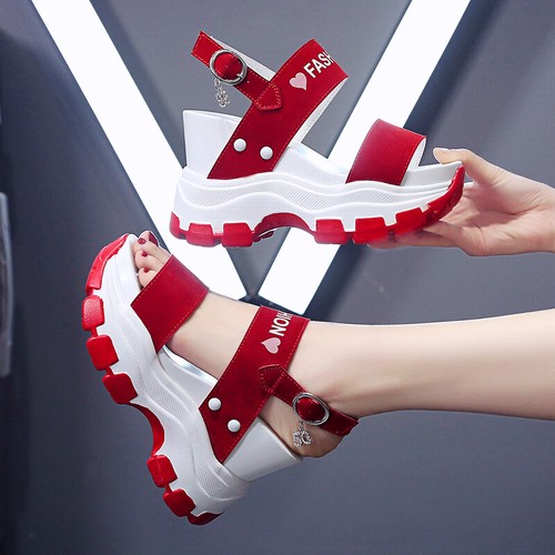 Sandals Women High Heels Female Wedges Shoes for Women Red Sandalia | eBay