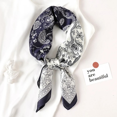 Luxus Schal Quadrat Damen Tücher Halstücher Büro kleine Haare Hals Hijab Schals Geschenk - Bild 16 von 62