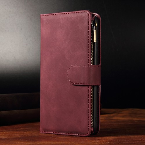 Custodia portafoglio retrò in pelle con cerniera per Asus ZE553KL ZE552KL 520KL 550KL - Foto 14 di 17