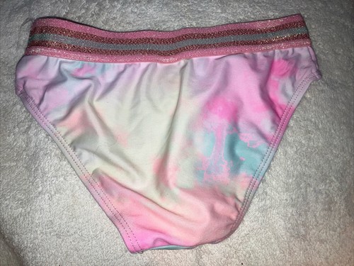 Betsey Johnson Girl's Bikini Swimsuit 2 Piece Sequined Heart 7/8 - Picture 3 of 6