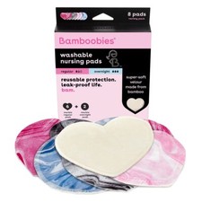 Bamboobies Washable Nursing Pads Variety Pack Ultra Thin and Overnight Leak P...
