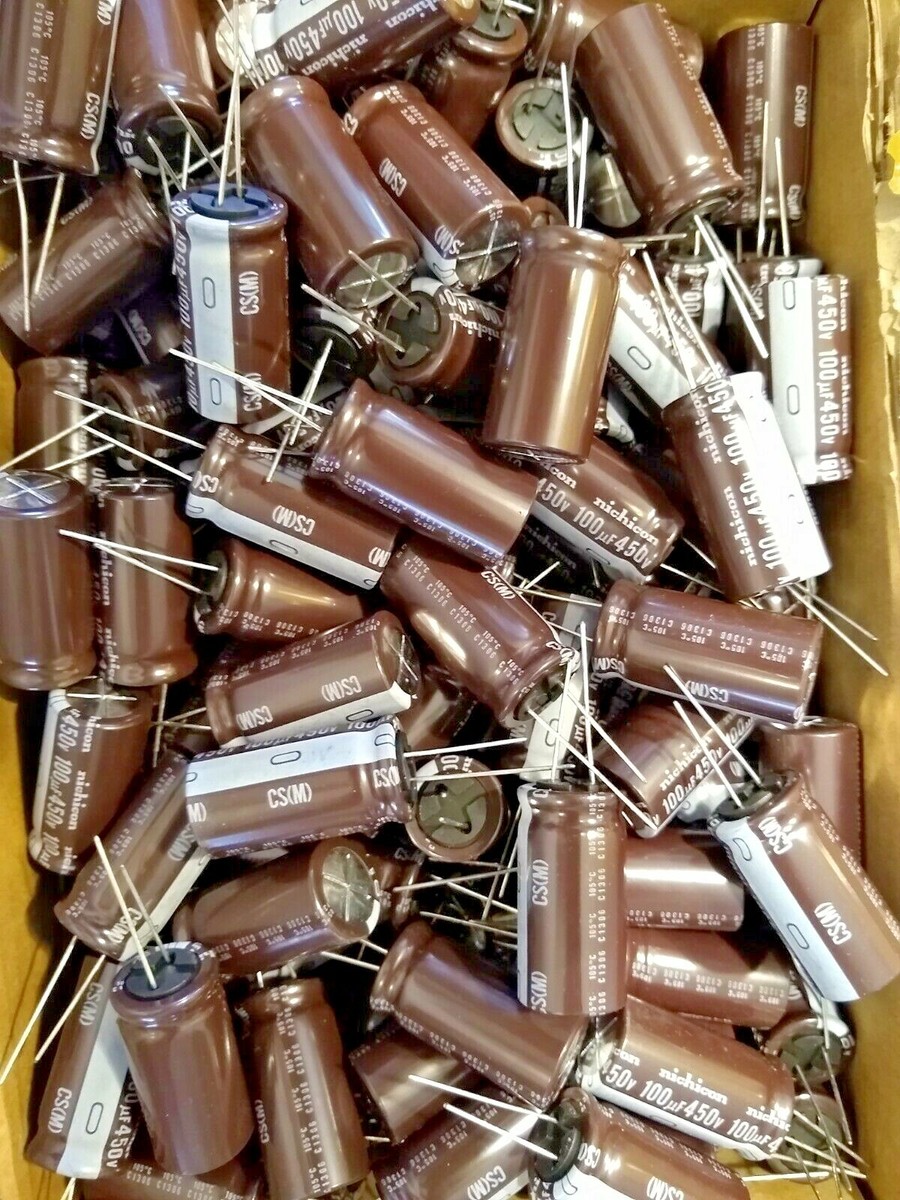 nichicon 105℃ 80V 100000μF Set of 5, Nichicon 105°C Electrolytic Capacitor 4.7uF 100V