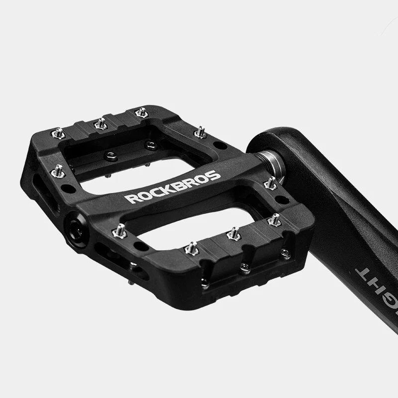 ROCKBROS Bicicleta Nylon Pedales BMX Montaña Carretera Bicicleta Pedales Planos 9/16"" Negro Foto 3 de 4