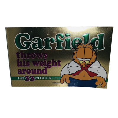 Garfield: Garfield Throws His Weight Around Vol 33 1st Print Signed By Jim Davis