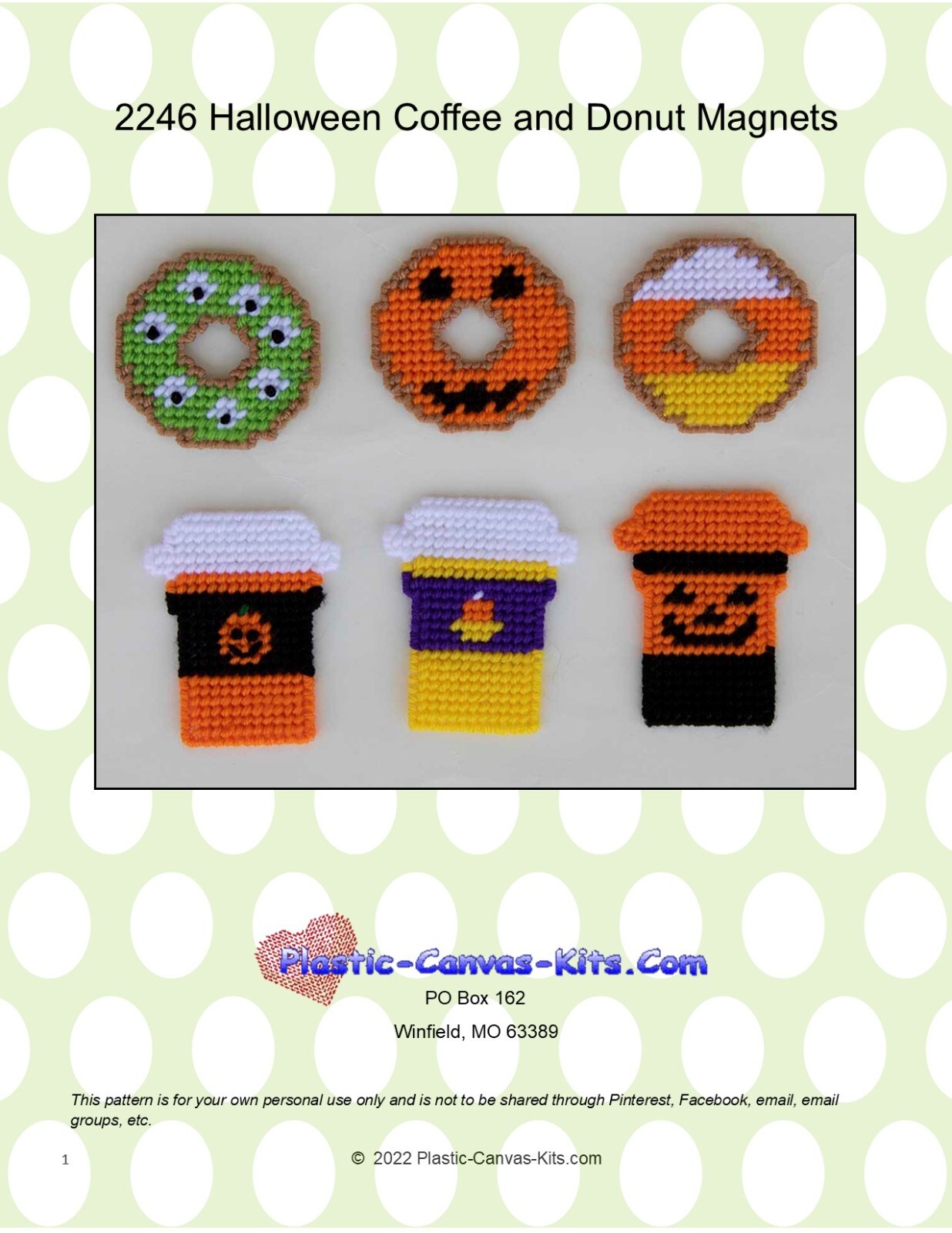 halloween-coffee-and-donut-magnets-plastic-canvas-pattern-or-kit-ebay