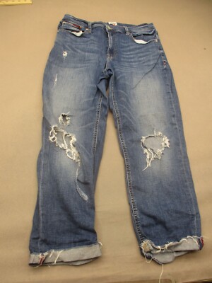 TOMMY HILFIGER Size 10 Womens Blue Cotton Blend Pocket