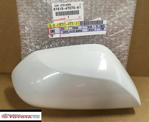 TOYOTA  PRIUS OUTER MIRROR COVER  FITS 2016-2019 WHITE PEARL PASSENGER SIDE