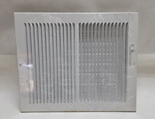 Hart & Cooley 0589998 10 x 8 2-Way Steel Adjustable Wall/Ceiling Register White