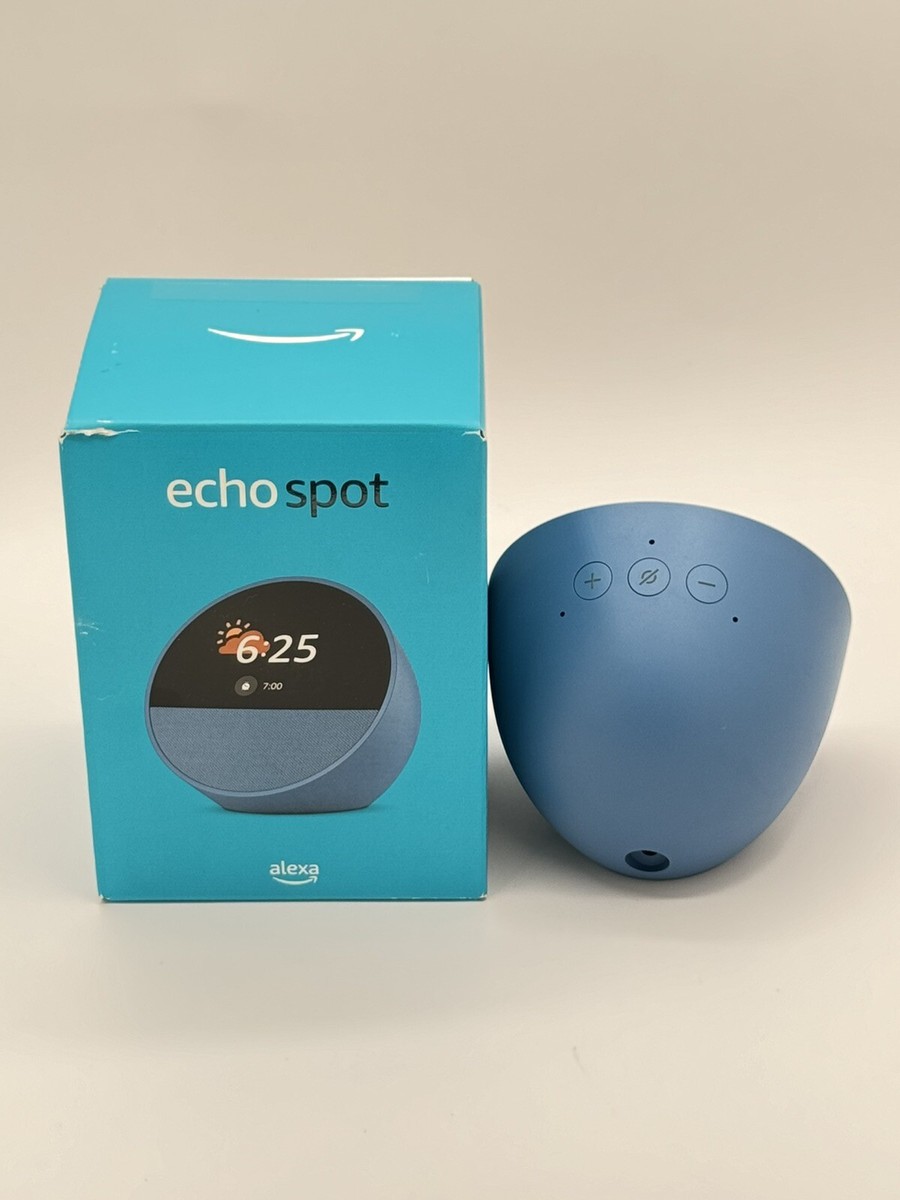 Amazon Alexa Spot Blue Black Smart Home Alarm Speaker