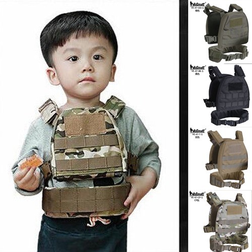 WoSporT VE47 Kids Tactical Vest w/ Outer Training Belt War Game Gear