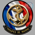 STICKER FRENCH ARMY NAVY TROOPS INSIGNIA REGIMENT SERVICE FRANCE VB074