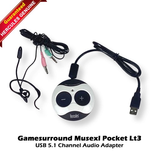 Hercules Gamesurround Muse XL Pocket LT3 USB Sound Card with Headset C80D8 - 第 1/9 張圖片