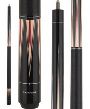 Action ACT156 Exotic Pool Cue - Black w/ Maple  Cherry Points