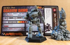 Battletech Shadow Hawk Jump Jets Gray Death Legion Lance Pilot, Mech Cards Grey