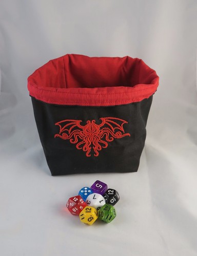 Dice Bag, Red Cthulhu Pouch for Arkham Horror LCG, Board Games, D&D, Tabletop - Picture 5 of 7