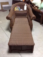 Frontgate Charleston Wicker Outdoor Chaise Lounge Chair without Cushion $1700