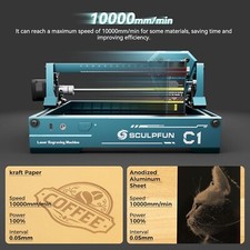 Sculpfun C1 Mini Engraver Portable Engraving Machine 3W Ultra Fine Spot 150*130m