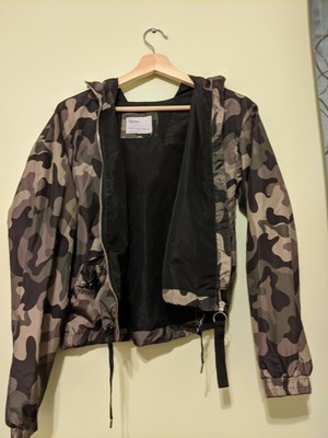 Bershka Medium Camo Print Jacket With 