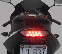 02-03 R1 CLEAR LED Taillight Tail Signal Light Rear Brake Integrated Turn Signal - Foto 5 di 5