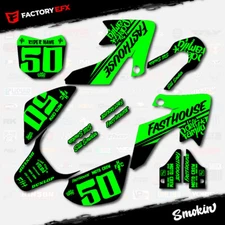 Black & Green Smokin Racing Graphics Kit fits 13-25 Honda Crf50 CRF 50 Decals