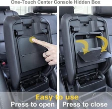 For 2018-2024 Jeep Wrangler JL JLU 4XE Center Console Armrest Hidden Storage Box