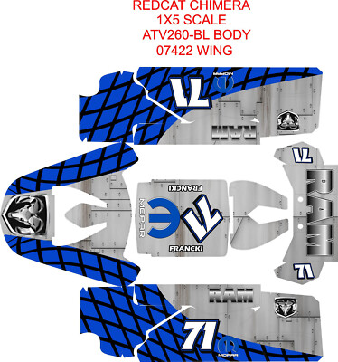 REDCAT CHIMERA 1X5 SCALE  MOPAR Theme  body wrap decals stickers
