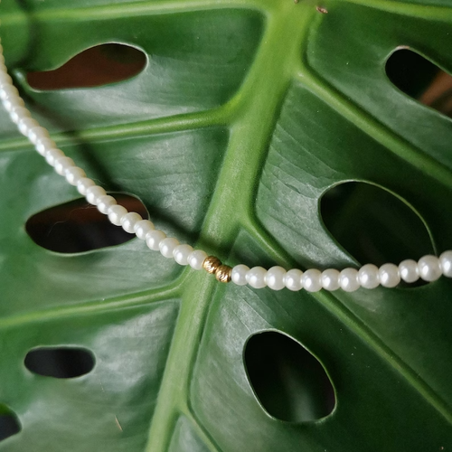 Pearl Necklace Men, Dainty Pearl Necklace, Tiny Pearl Beads, Minimalist Pearl . - Picture 2 of 5